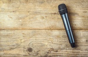 microphone on a desk